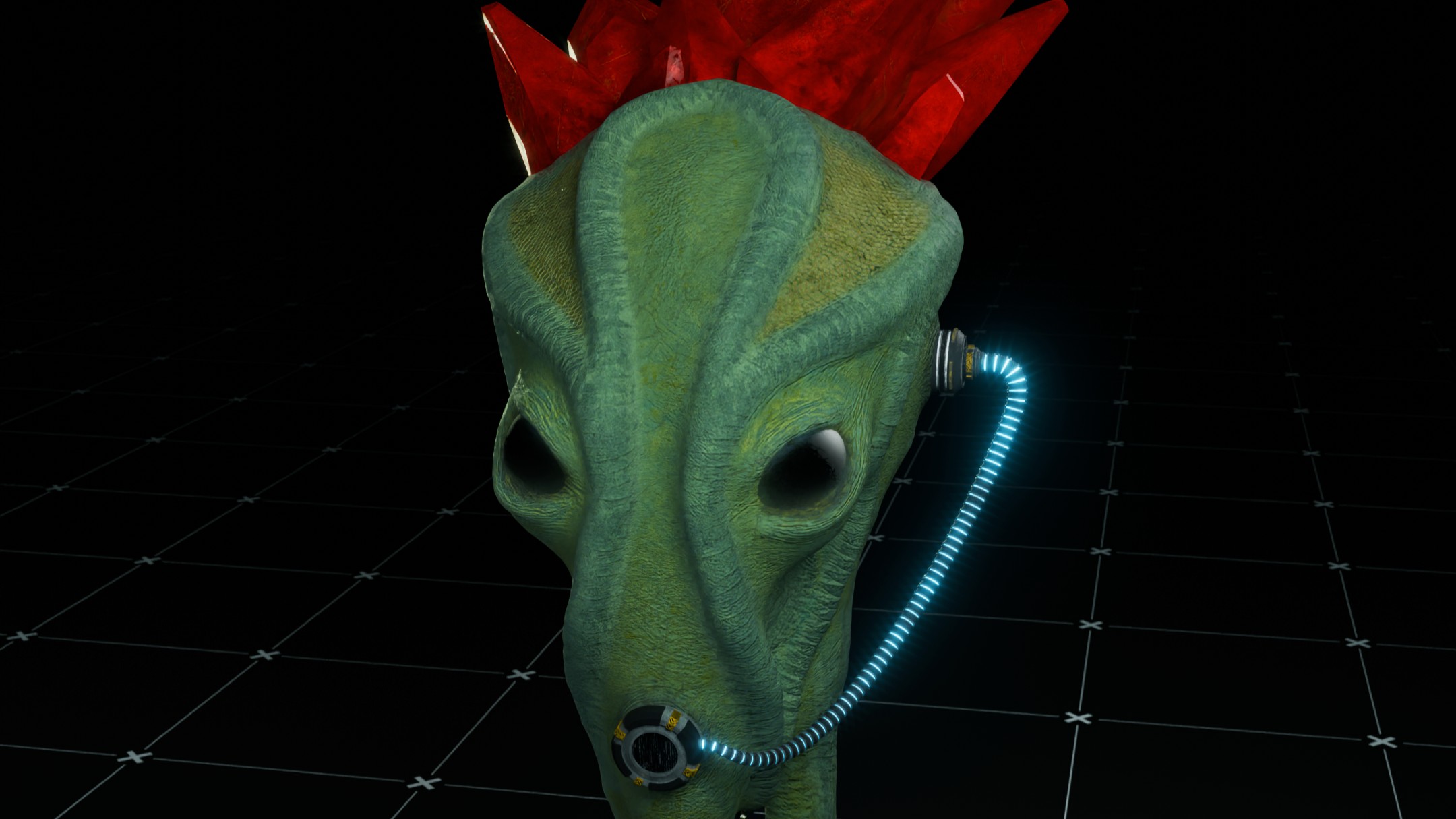 Vignette Henri l'alien, 3d organique